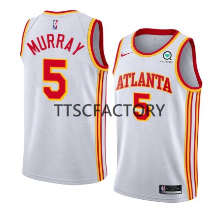 Canotte Uomo Atlanta Hawks Dejounte Murray 5 Nike 2022-23 Association Edition Bianco Swingman